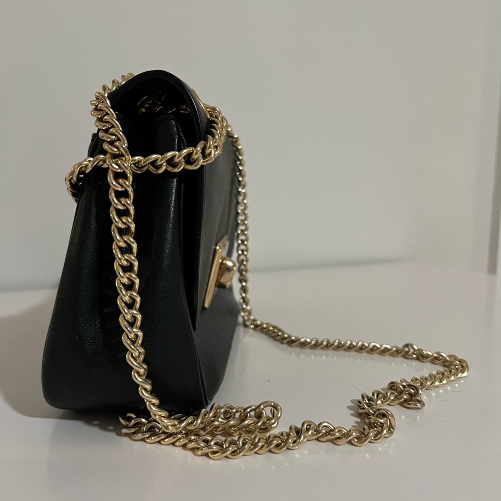 Coach Cassidy Black Crossbody Bag with Gold Chain - Picture 2 of 5